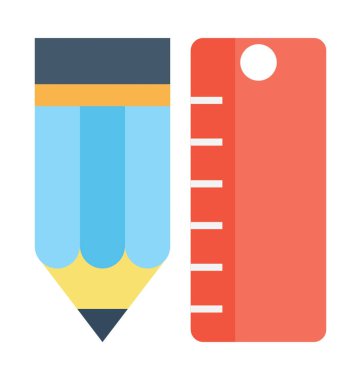 Taslak araçlar düz vektör simgesi