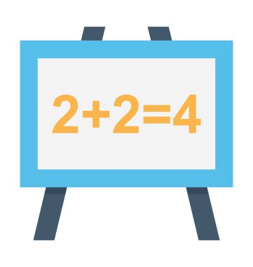 Temel matematik düz vektör simgesi