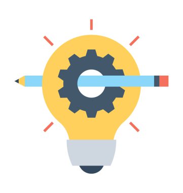 Yaratıcılık düz vektör simgesi