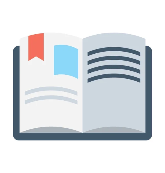 Libro icono de vector plano — Vector de stock