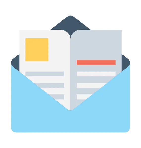 E-posta düz vektör simgesi — Stok Vektör