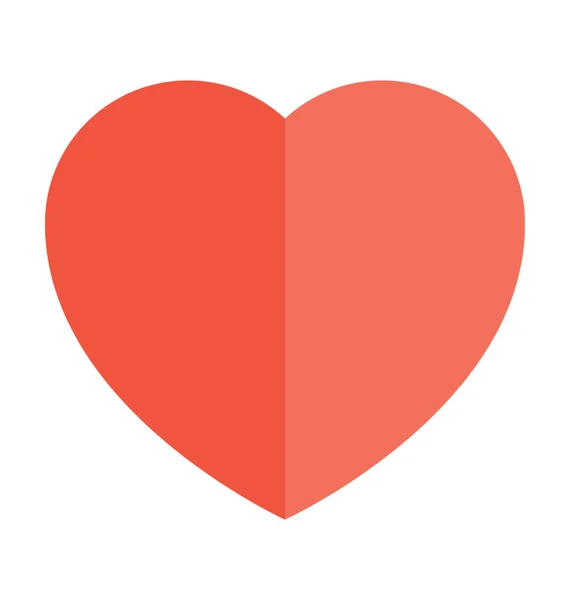 Corazón plano vector icono — Vector de stock