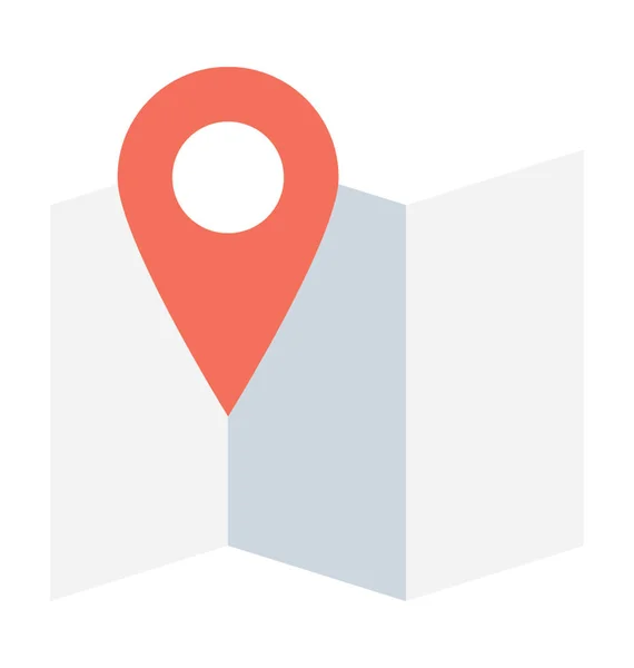 Mapa pin vector plano icono — Vector de stock