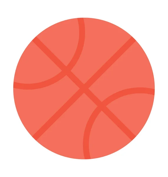 Basketball Flat Vector Icon — Stock Vector