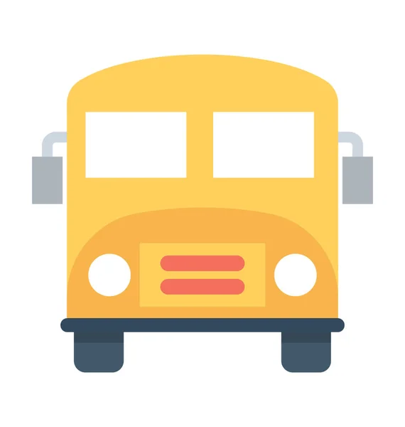 Bus platte vectoricoon — Stockvector