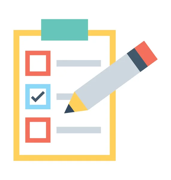 Checklist Flat Vector Icon Royalty Free Stock Illustrations