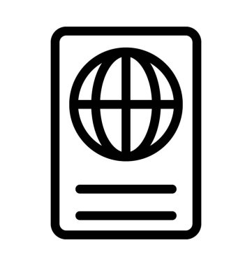 pasaport düz vektör simgesi