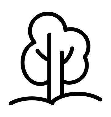 ağaç düz vektör simgesi