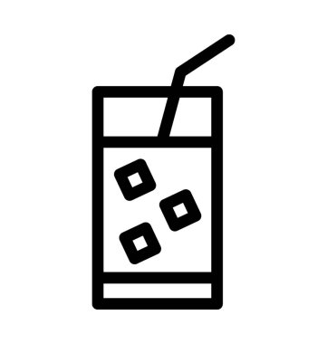 Soğuk içecek düz vektör simgesi