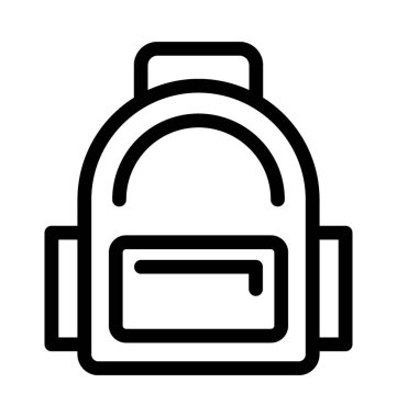Sırt çantası düz vektör simgesi