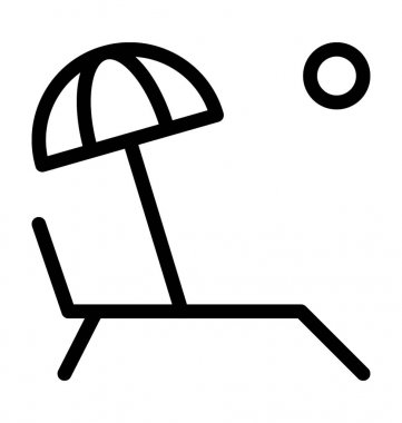 Düz vektör simge güneşlenmek