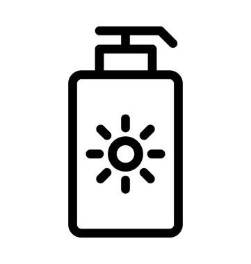 Güneş kremi düz vektör simgesi