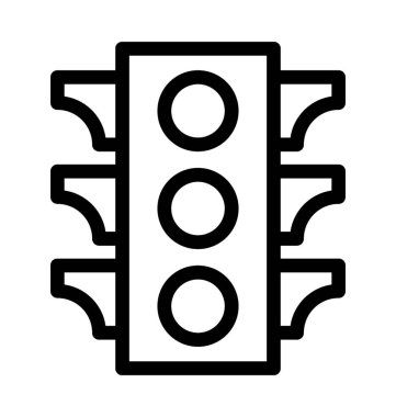 Trafik işaretleri düz vektör simgesi