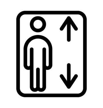 Asansör düz vektör simgesi