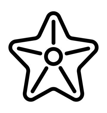 denizyıldızı düz vektör simgesi