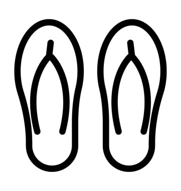 Flip Flop düz vektör simgesi