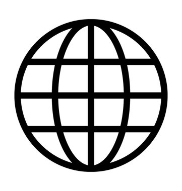 dünya düz vektör simgesi