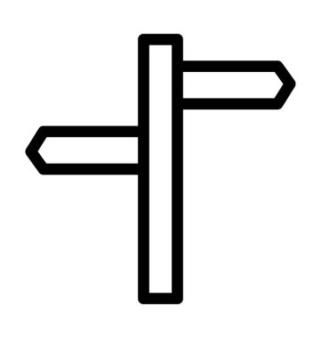 işaret direği düz vektör simgesi