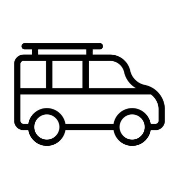 Van düz vektör simgesi