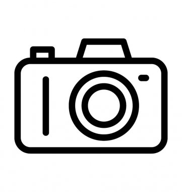 kamera düz vektör simgesi