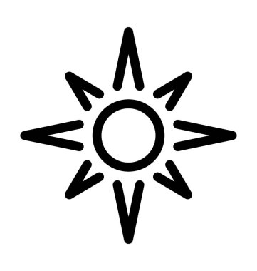 güneş düz vektör simgesi