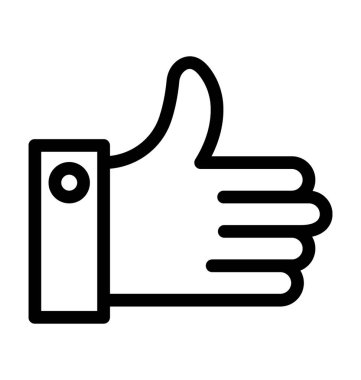 Düz Vektör Simgesini BaşParmakla