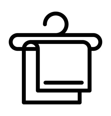 Banyo Havlu düz vektör simgesi