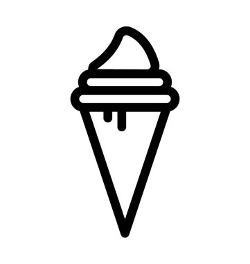 Buz koni düz vektör simgesi