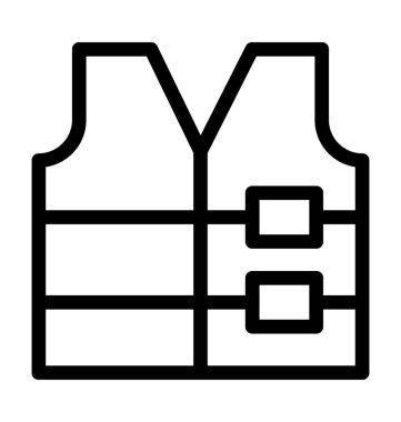 Hayat yelek düz vektör simgesi