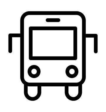 Otobüs Düz Vektör Simgesi