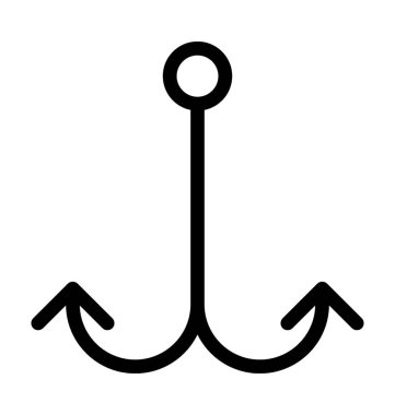 anchor düz vektör simgesi