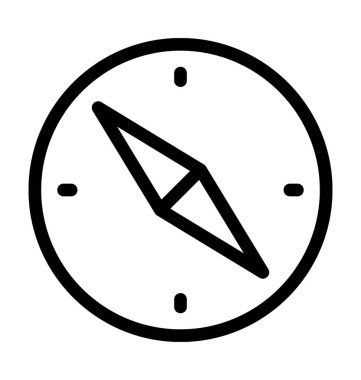 pusula düz vektör simgesi