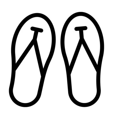 Flip Flop düz vektör simgesi