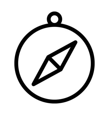 pusula düz vektör simgesi