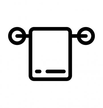 Banyo Havlu düz vektör simgesi