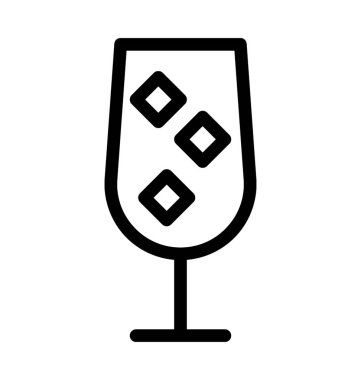 Soğuk içecek düz vektör simgesi