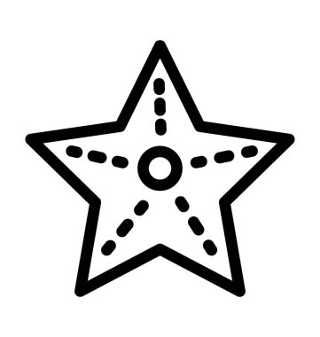 denizyıldızı düz vektör simgesi