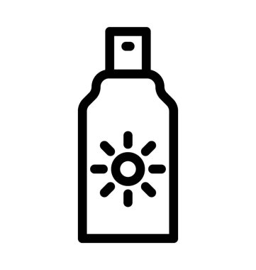 Güneş kremi düz vektör simgesi