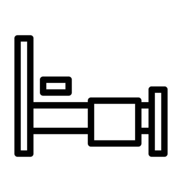 yatağın düz vektör simgesi