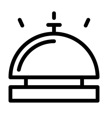 Otel çanı düz vektör simgesi 