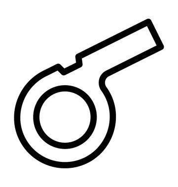 Düdük düz vektör simgesi