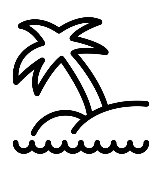 Palm Tree Flat Vector Icon — Stock Vector