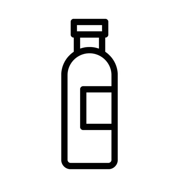 Ikon Vektor Datar Botol - Stok Vektor