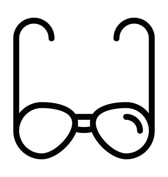 Ikona Plochých Slunečních Brýlí — Stockový vektor