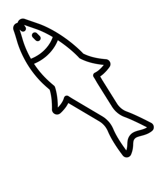 Ikona Wektora Płaskiego Ryb — Wektor stockowy
