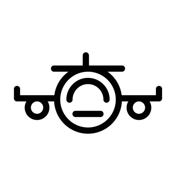 Icône Vectorielle Plate Avion — Image vectorielle