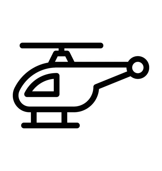 Helicopter Flat Vector Icon — Stock Vector