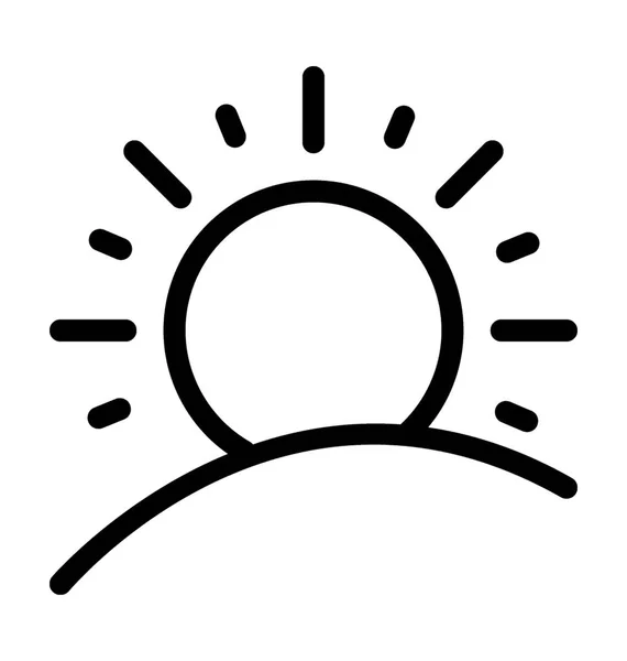 Icono Vector Plano Sunrise — Vector de stock