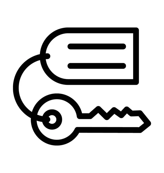 Key Flat Vector Icon — Stock Vector