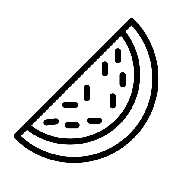 Vattenmelon Bit Platt Vektor Symbol — Stock vektor